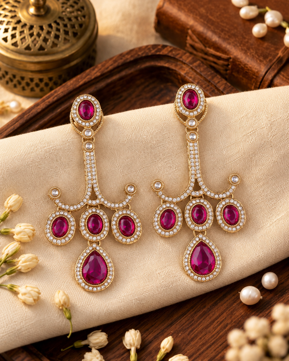 Purple Garima Premium Designer Zircone Earring