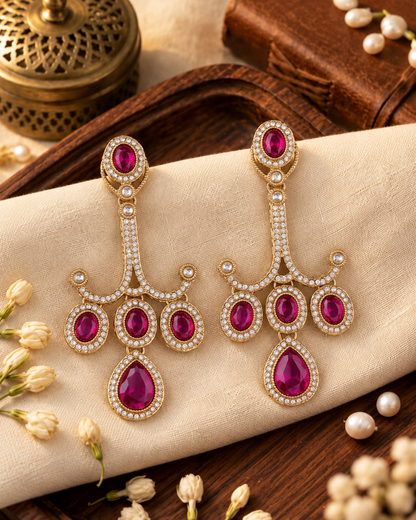 Purple Garima Premium Designer Zircone Earring