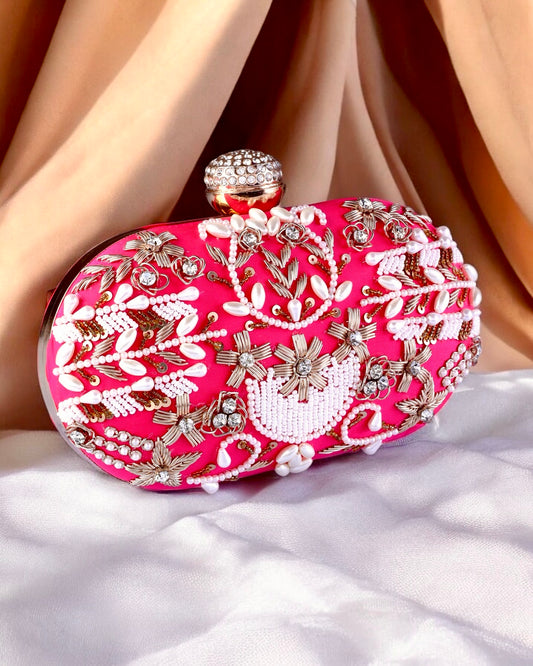 Pink Kanika Bridal Ethnic Clutch