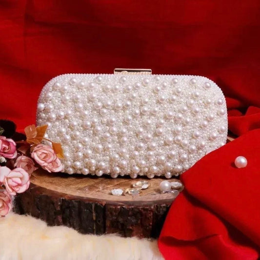 Meera Pearl Clutch – Square