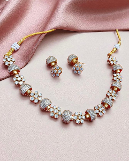 Irina Premium Polki Zircone Necklace