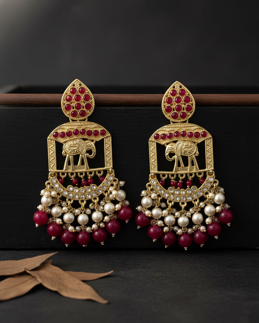 Pink Gomti Chandbali