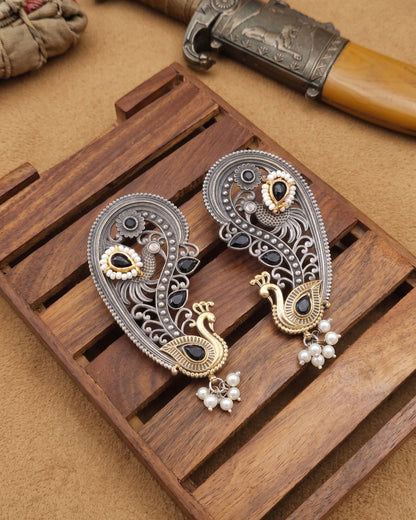 Black Aishra Designer Ear Cuff Earring