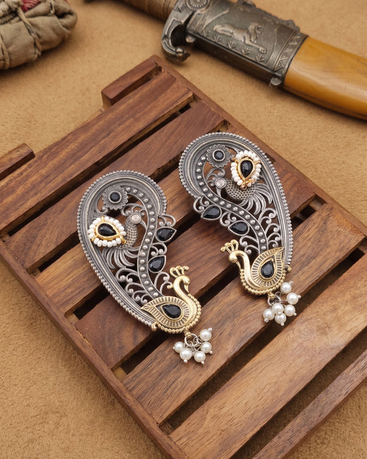 Black Aishra Designer Ear Cuff Earring