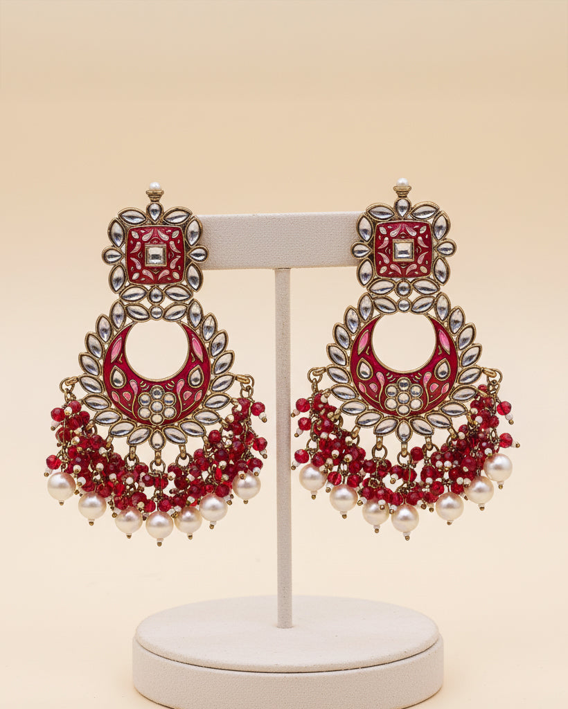 Pink Anisha Chandbali