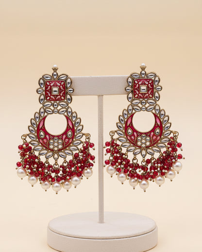 Pink Anisha Chandbali