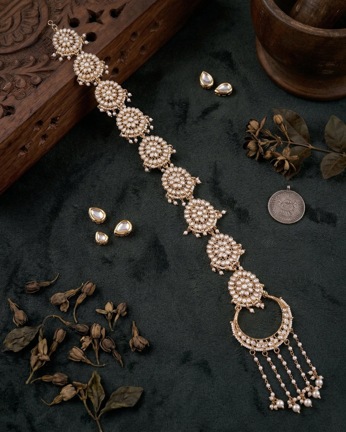 Pearl Tejini Head Chain Braid Jewellery