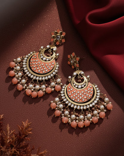 Peach Nazma Chandbali