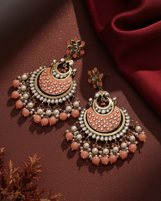 Peach Nazma Chandbali