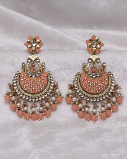 Peach Nazma Chandbali