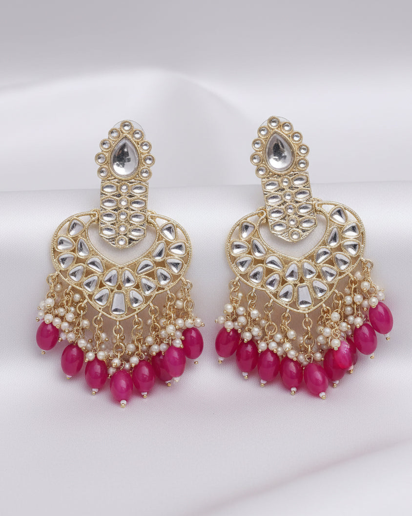 Dark Pink Neena Chandbali