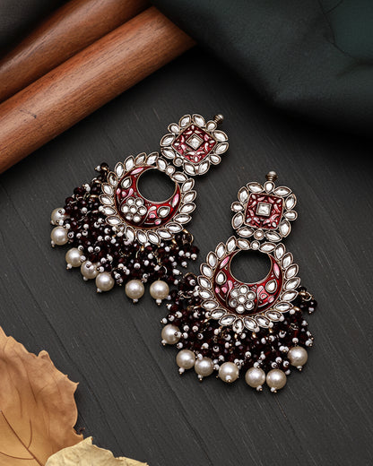 Maroon Anisha Chandbali