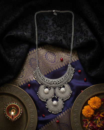 Kiyana Oxidised Necklace