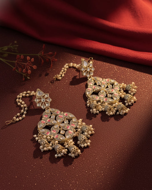 Grey Nyasa Designer Earring with Sahara