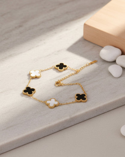 Black & White Yuna Anti Tarnish Bracelet