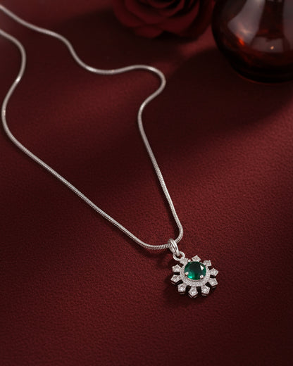Green Zeliana AD Pendant Necklace
