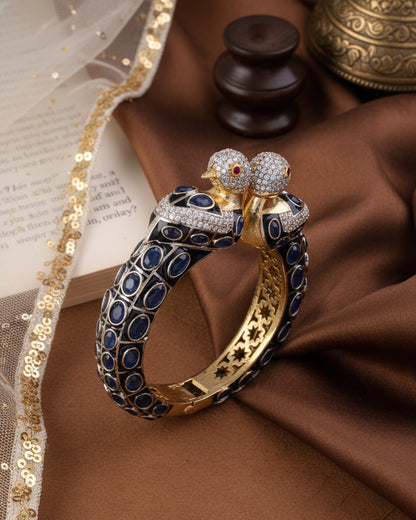 Blue Samyukta Premium Polki Kada