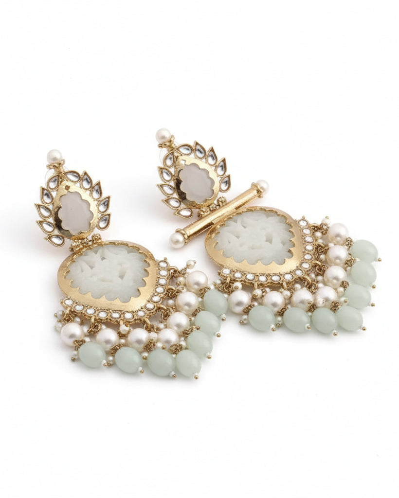 Mint Green Sohum Chandbali