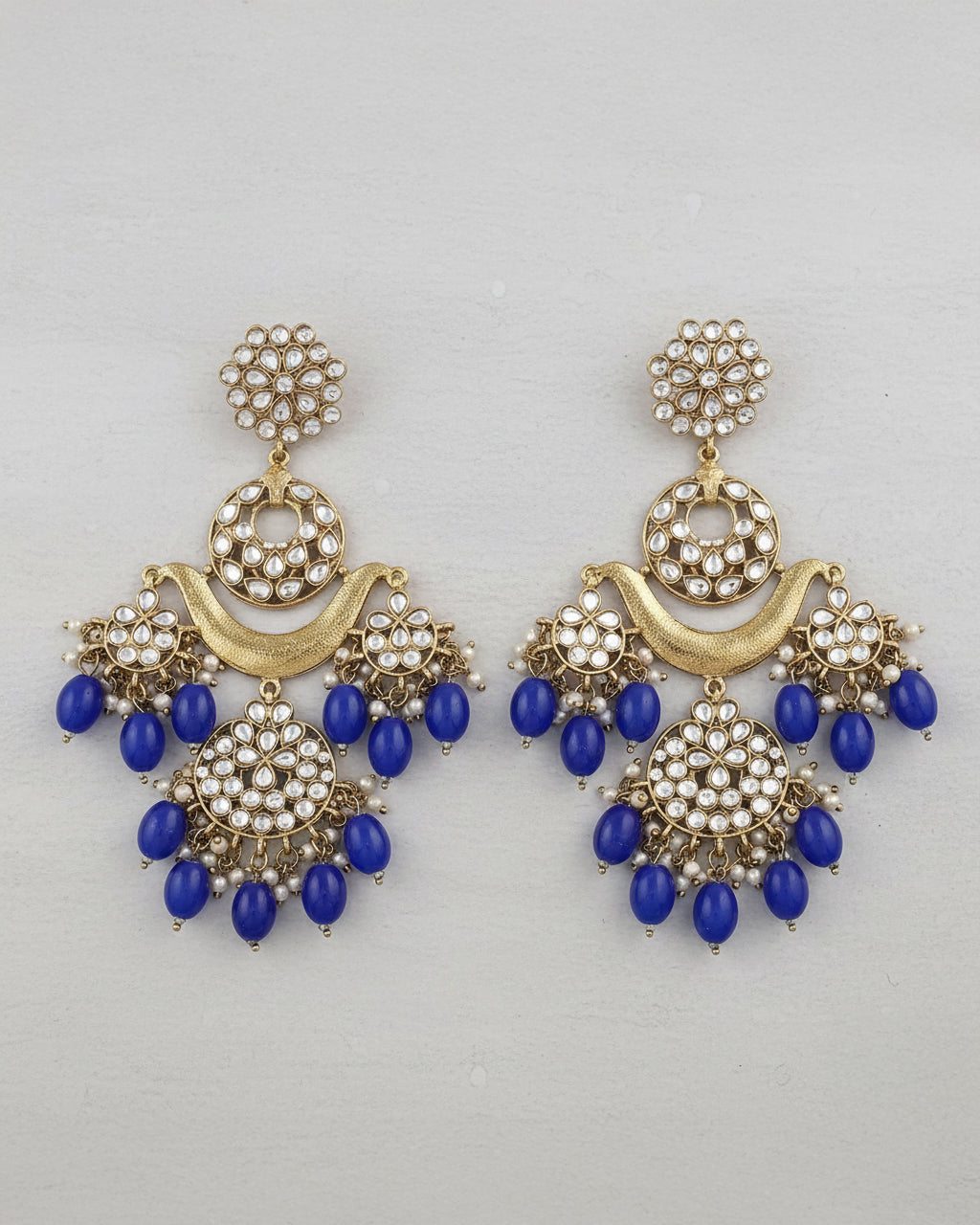 Blue Aishwarya Chandbali