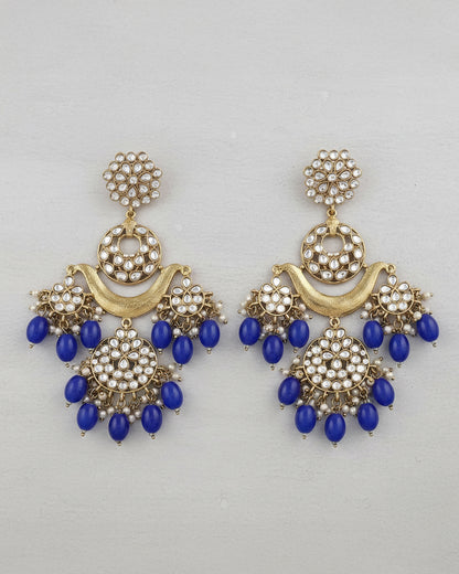 Blue Aishwarya Chandbali