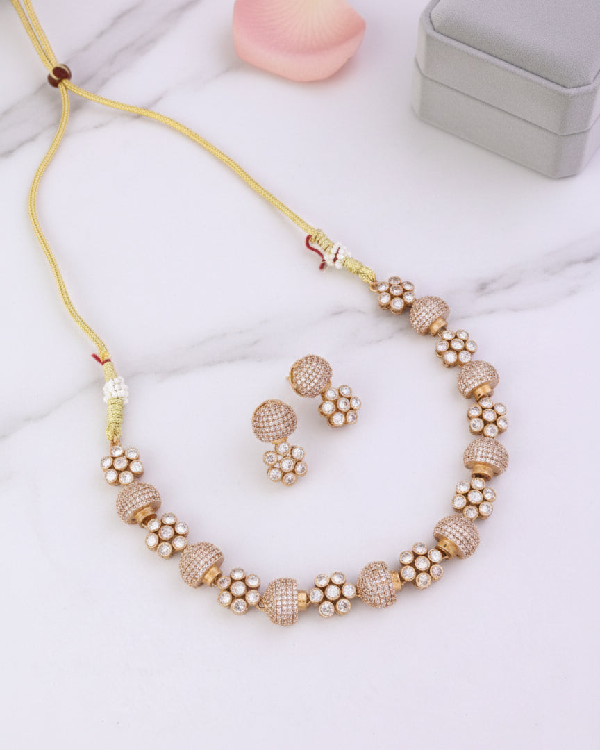 Blush Irina Premium Polki Zircone Necklace