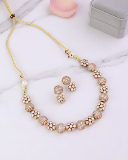 Blush Irina Premium Polki Zircone Necklace