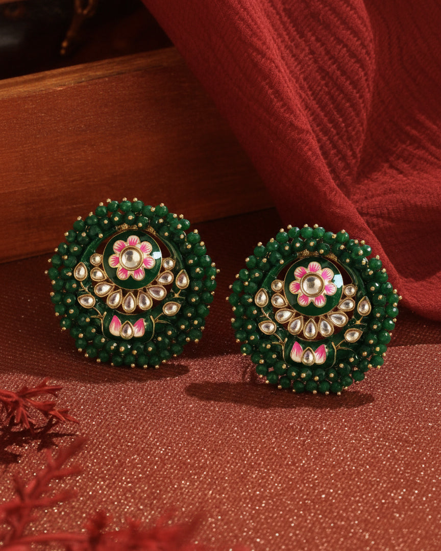 Emerald Green Ashu Meena Stud