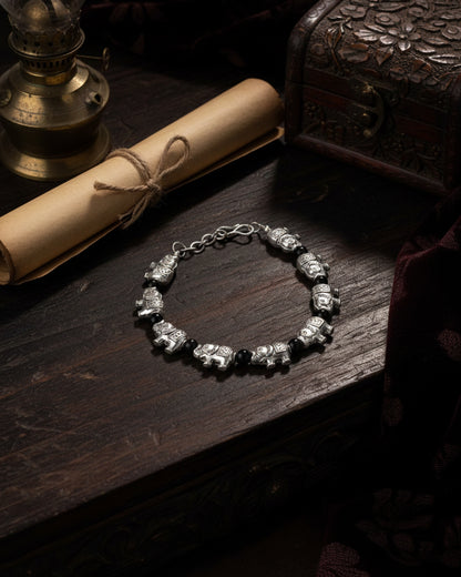 Silver Arisha Oxidised Bracelet