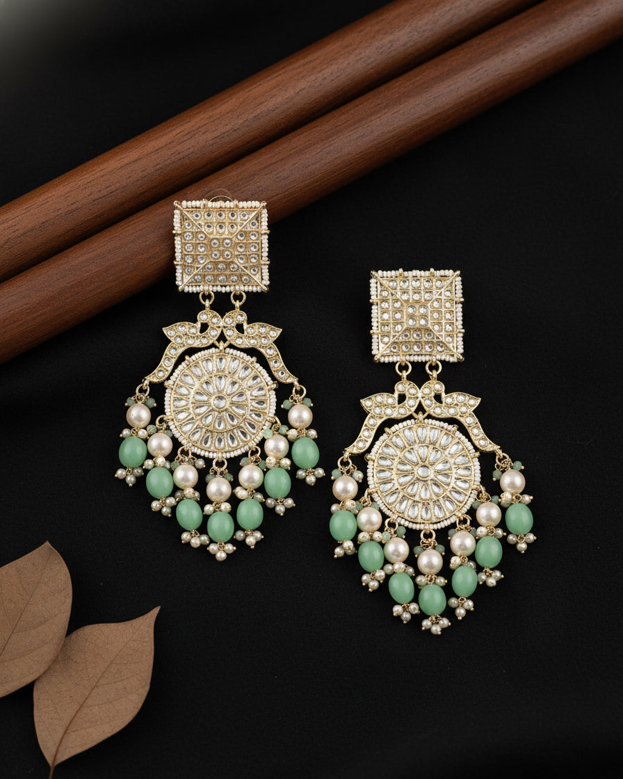 Mint Green Arhan Chandbali