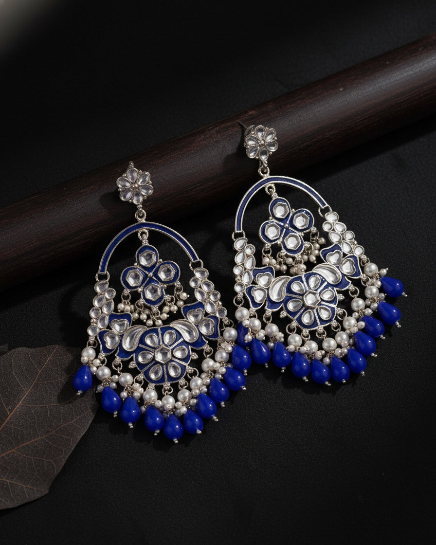 Blue Rajvee Meena Chandbali