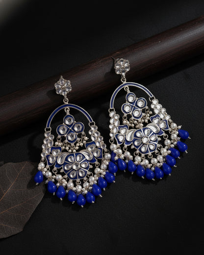 Blue Rajvee Meena Chandbali