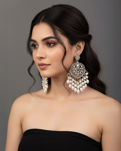 Pearl Ishmeet Designer Jadau Pakistani Chandbali