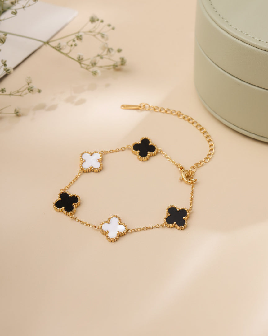 Black & White Yuna Anti Tarnish Bracelet