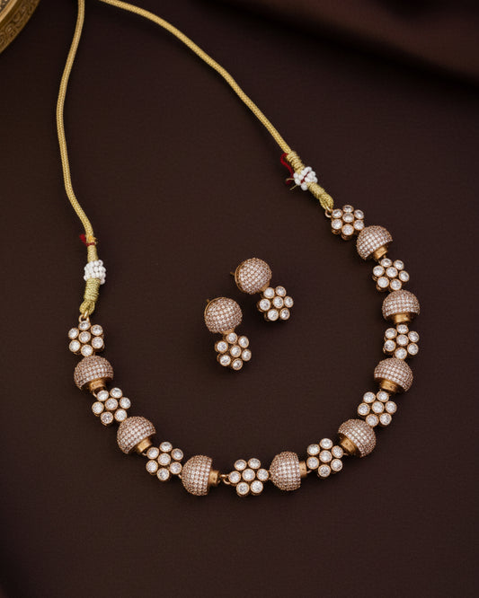 Blush Irina Premium Polki Zircone Necklace