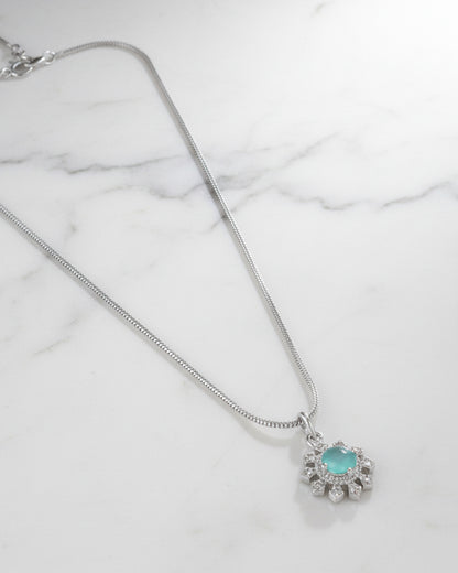 Mint Zeliana AD Pendant Necklace