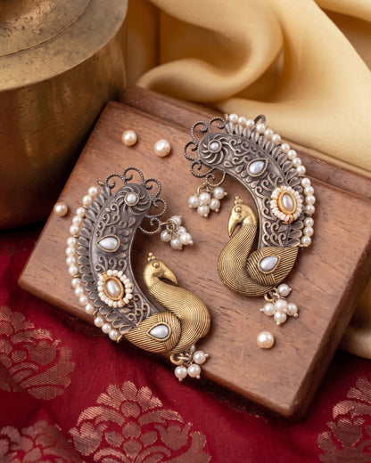 White Uraisha Designer Ear Cuff Earring