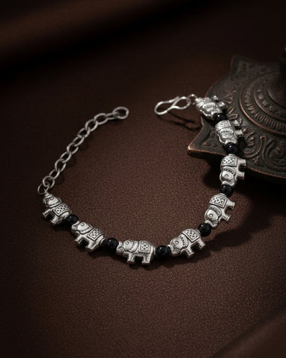 Silver Arisha Oxidised Bracelet