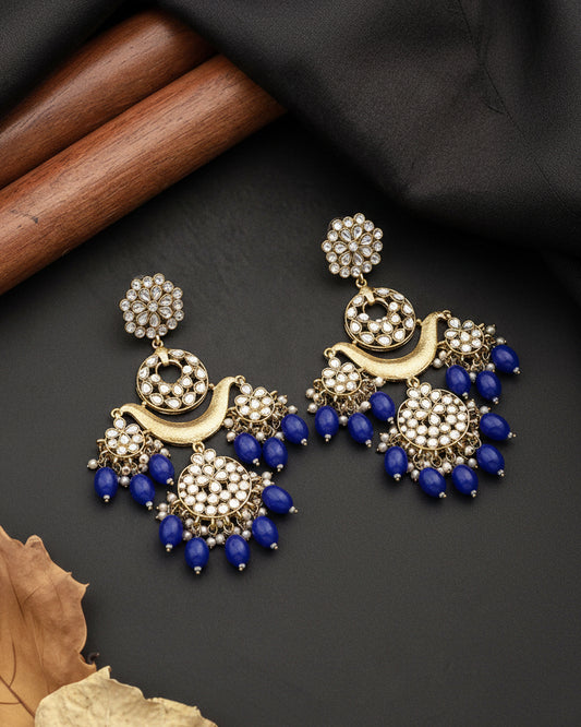 Blue Aishwarya Chandbali