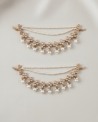 Ariva Kundan Kaan Chain Pair