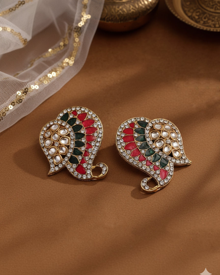 Pink Green Urfi Stud