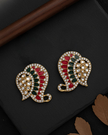 Pink Green Urfi Stud