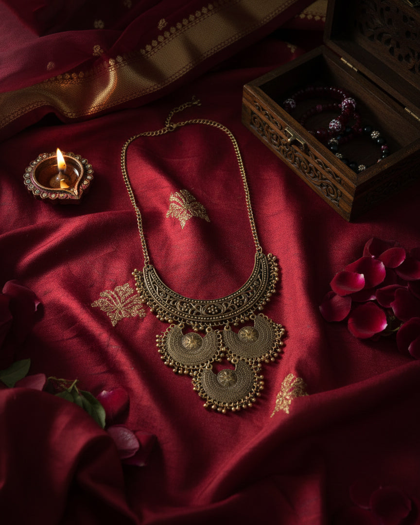 Kiyana Oxidised Necklace