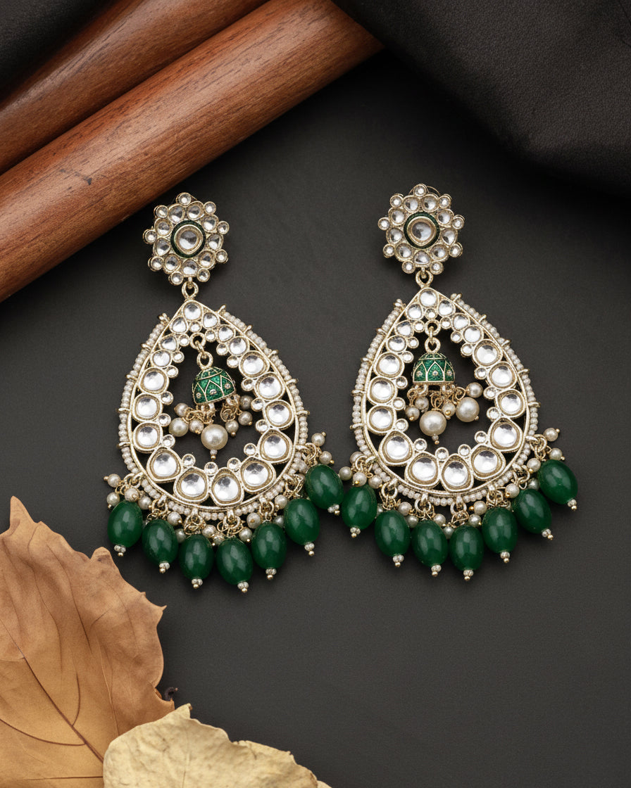 Green Jiyana Chandbali