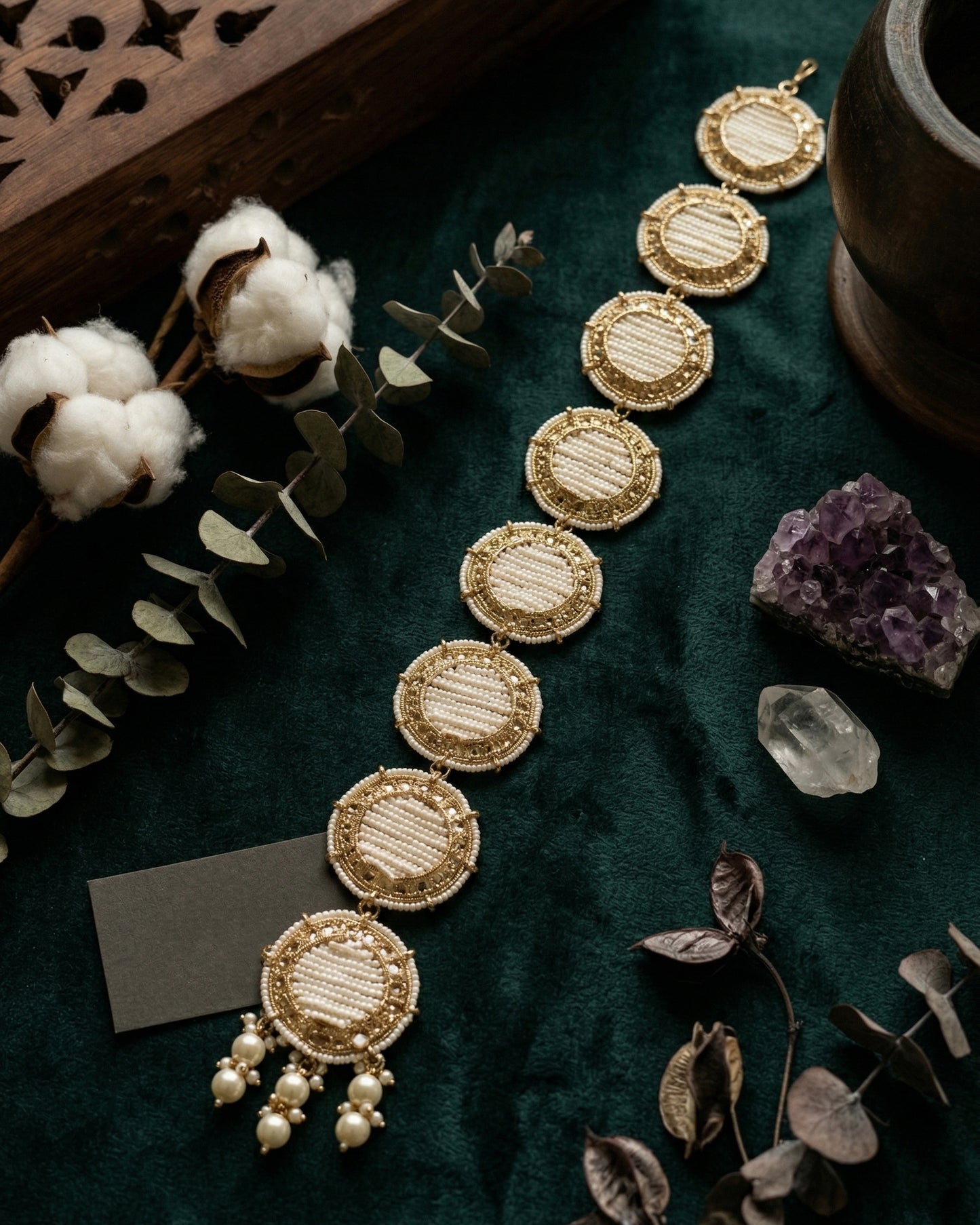 Pearl Evara Head Chain Bridal Jewellery