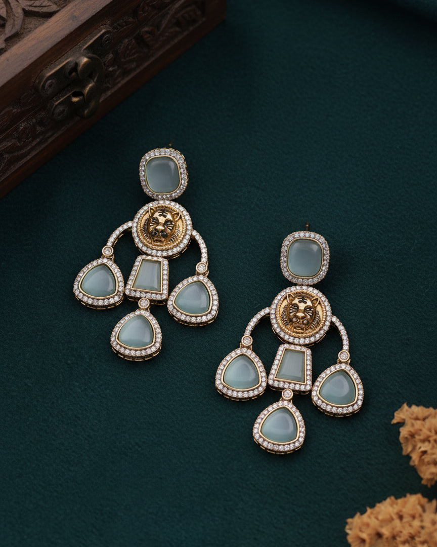 Turquoise Sabya Designer Earring