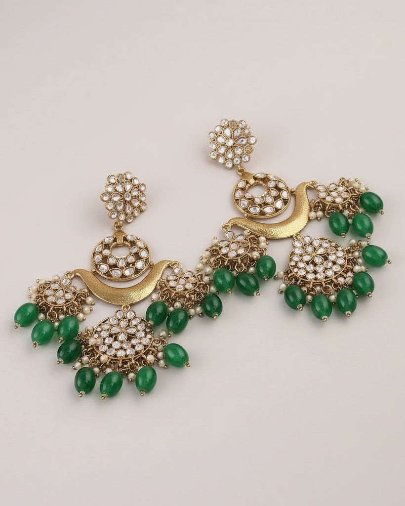 Green Aishwarya Chandbali