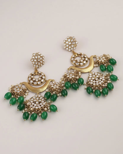 Green Aishwarya Chandbali