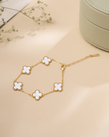 White Yuna Anti Tarnish Bracelet