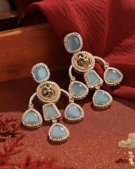 Turquoise Sabya Designer Earring