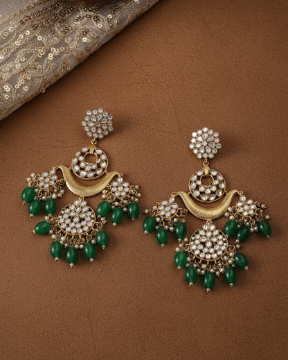 Green Aishwarya Chandbali